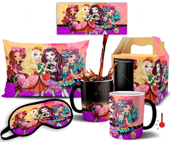 Caneca Mágica + Kit personalizado Ever After High