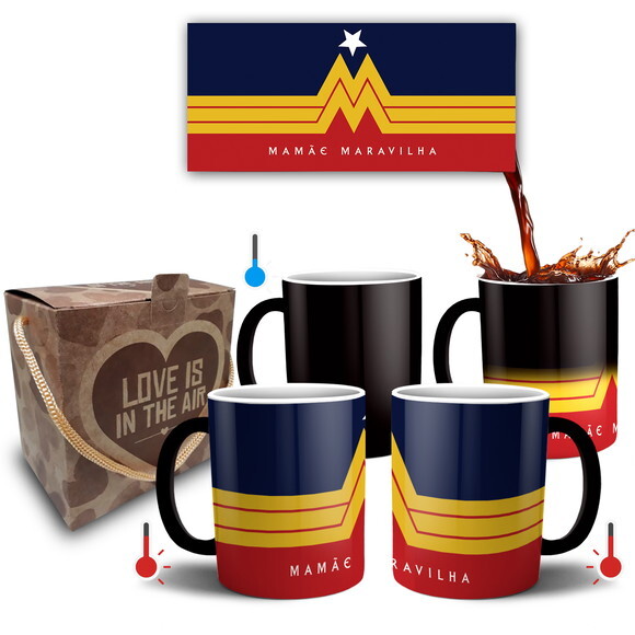 Caneca Mágica + Kit Personalizado Feliz dia das Mães - Md026