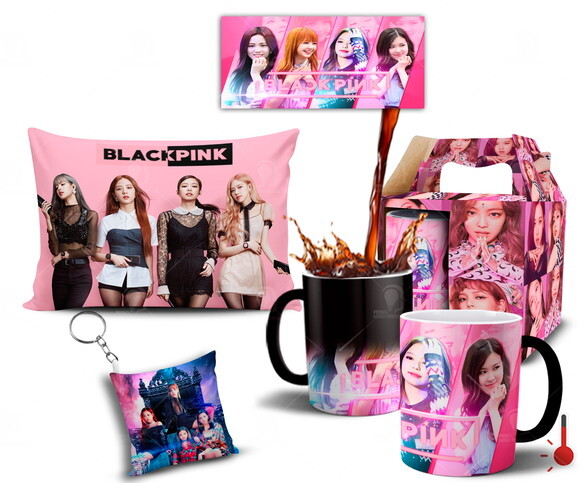 Caneca Mágica + Kit Personalizado Grupo BlackPink - Mod 001