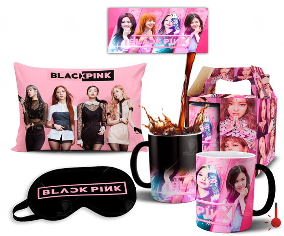 Caneca Mágica + Kit Personalizado Grupo BlackPink - Mod 003