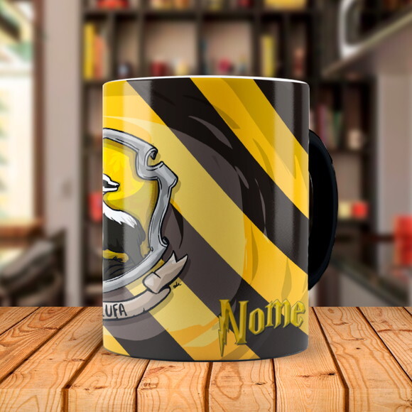 Caneca Mágica + Kit Personalizado Harry Potter Lufa-lufa