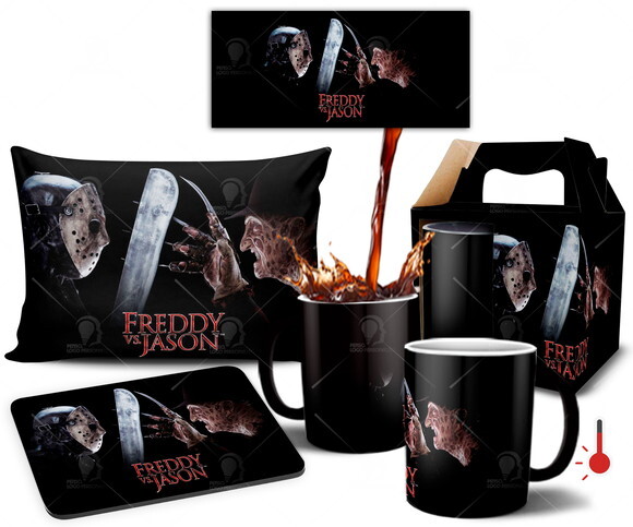 Caneca Mágica + Kit personalizado Jason vs Freddy Krueger