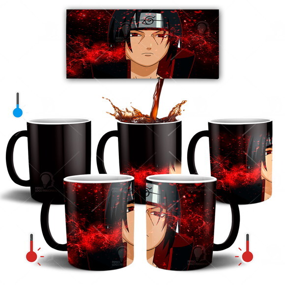 Caneca Mágica + Kit personalizado Itachi Uchiha Naruto