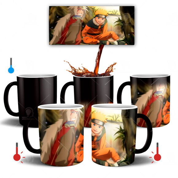 Caneca Mágica + Kit personalizado Naruto e Jiraya Sensei