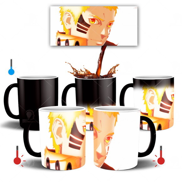 Caneca Mágica + Kit personalizado Naruto Shippuden Uzumaki