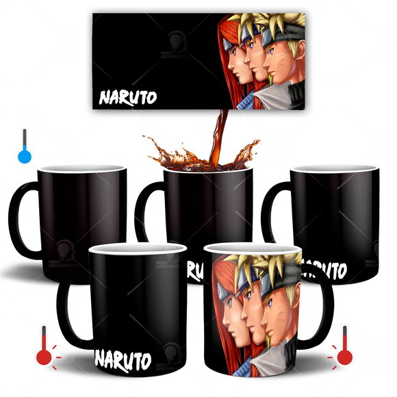 Caneca Mágica + Kit personalizado Naruto Shippuden Uzumaki