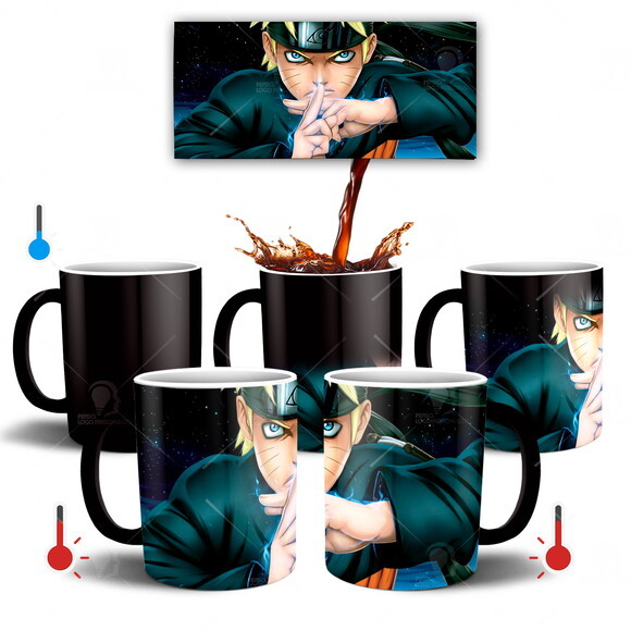 Caneca Mágica + Kit personalizado Naruto Shippuden Uzumaki