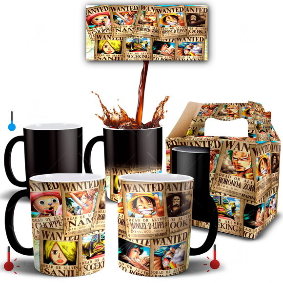 Caneca Mágica + Kit personalizado One Piece - Mod 001