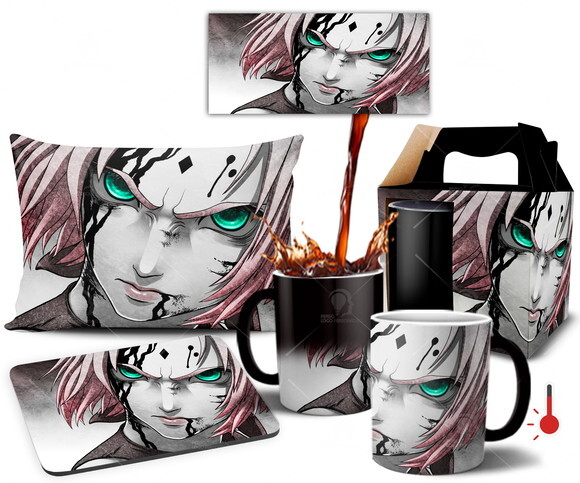 Caneca Mágica + Kit personalizado Sakura Haruno Mod 001