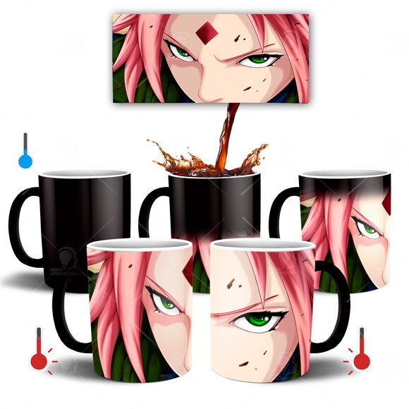 Caneca Mágica + Kit personalizado Sakura Haruno Mod 003