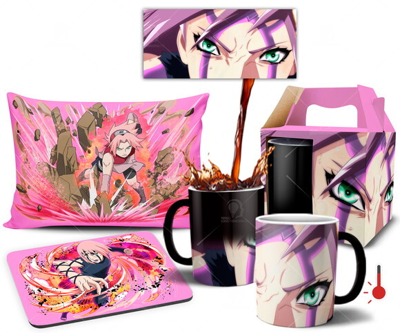 Caneca Mágica + Kit personalizado Sakura Haruno Mod 002
