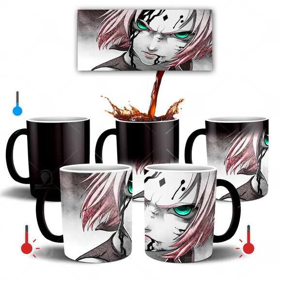 Caneca Mágica + Kit personalizado Sakura Haruno Mod 001
