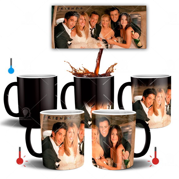 Caneca Mágica + Kit Personalizado Série Friends - Mod 001