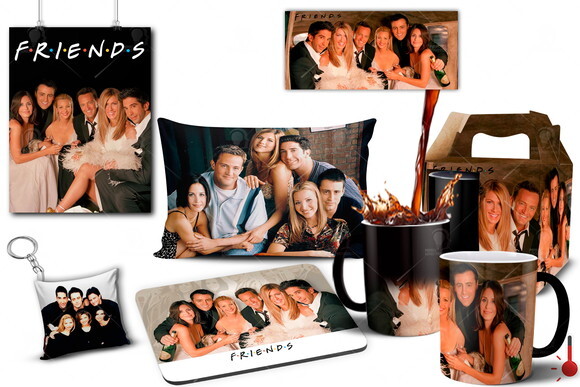 Caneca Mágica + Kit Personalizado Série Friends - Mod 001