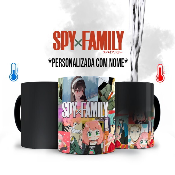 Caneca Mágica + Kit Personalizado Spy × Family com Nome