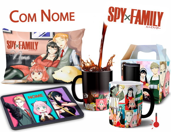 Caneca Mágica + Kit Personalizado Spy × Family com Nome