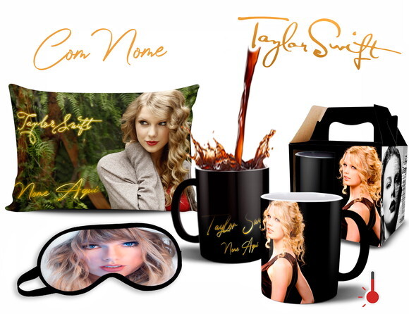 Caneca Mágica + Kit Personalizado Taylor Swift com Nome