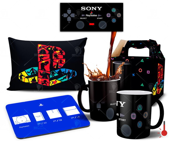 Caneca Mágica + Kit Playstation Sony - Mod 002