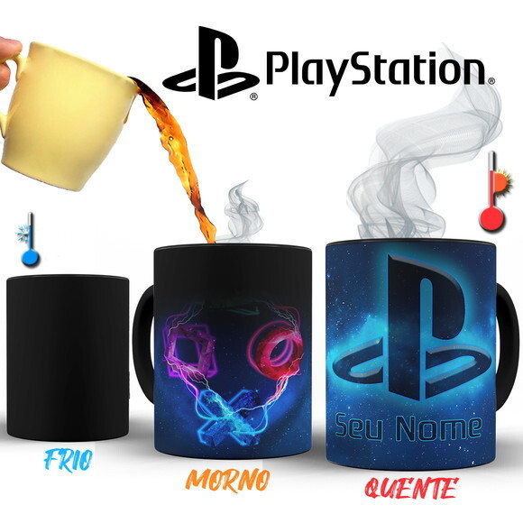 Caneca Mágica + Kit Playstation Sony com Nome Mod 02