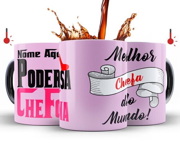 Caneca Mágica + Kit Poderosa Chefona com Nome