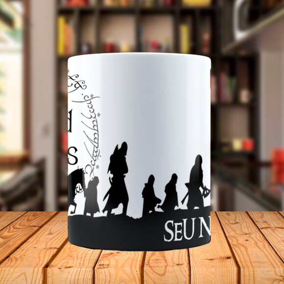 Caneca Mágica + Kit Senhor Dos Anéis Com Nome