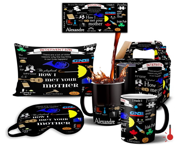 Caneca Mágica + Kit Série How I Met Your Mother com Nome