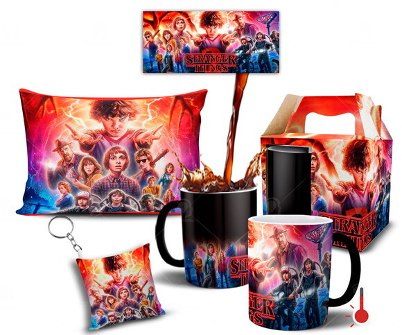 Caneca Mágica + Kit Stranger Things 2 série Netflix - Mod 01