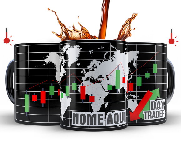 Caneca Mágica + Profissão Day Trade com Nome - Mod 001