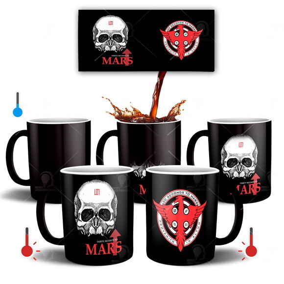 Caneca Mágica 30 Seconds to Mars Banda Rock - Mod 002