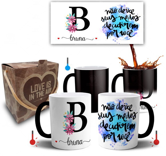 Caneca Mágica Alfabeto Personalize com Nome - Letra B