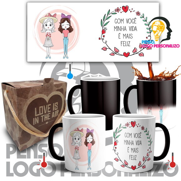 Caneca Mágica Amigas Amizade Friends Presente + Caixa Mod 16