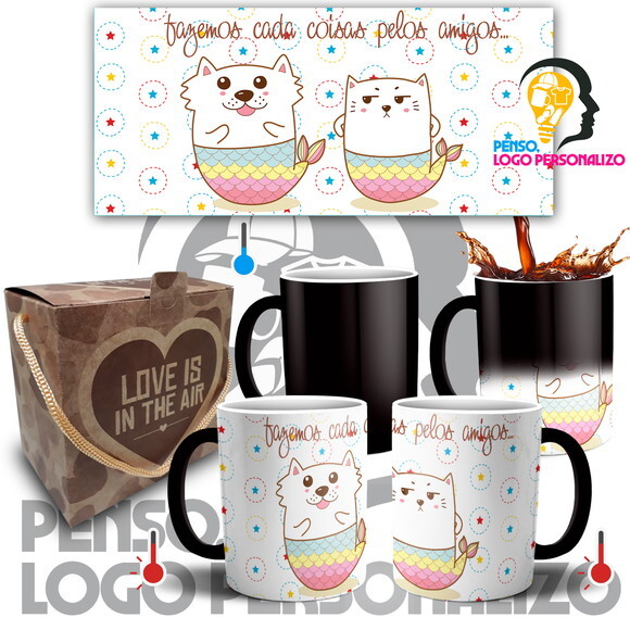 Caneca Mágica Amigas Amizade Friends Presente + Caixa Mod 19
