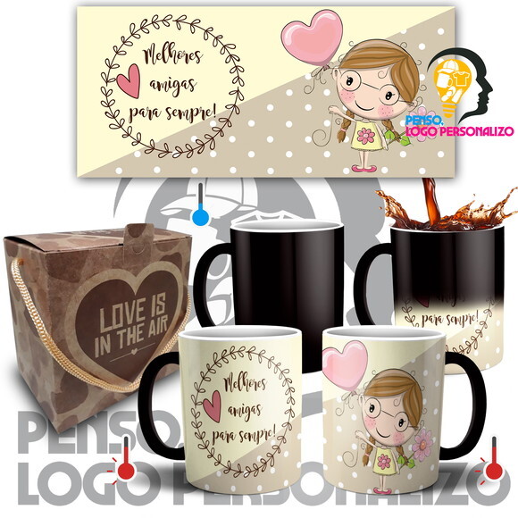Caneca Mágica Amigas Amizade Friends Presente + Caixa Mod 26