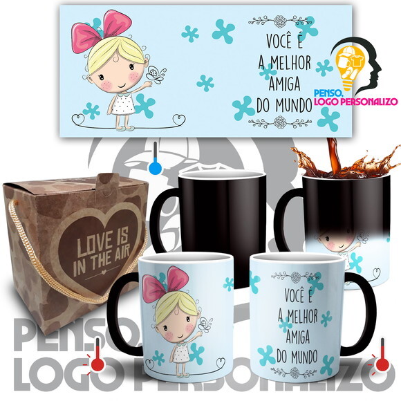 Caneca Mágica Amigas Amizade Friends Presente + Caixa Mod 27
