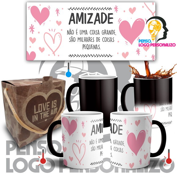 Caneca Mágica Amigas Amizade Friends Presente + Caixa Mod 24