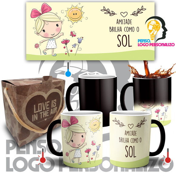 Caneca Mágica Amigas Amizade Friends Presente + Caixa Mod 29