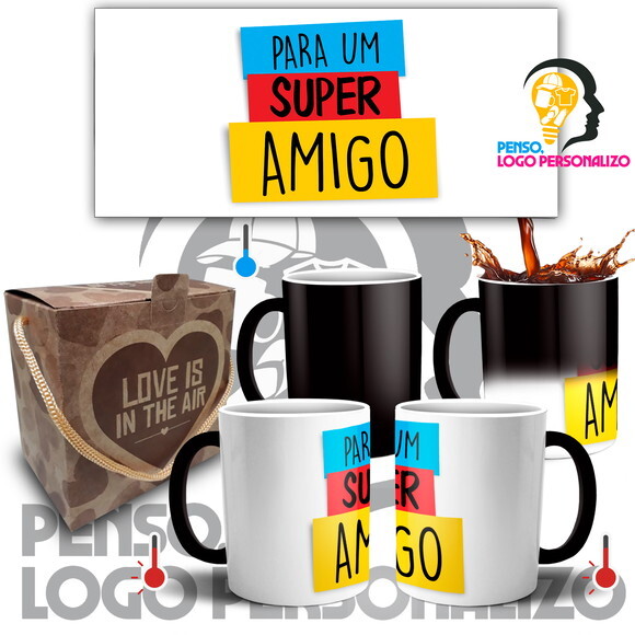 Caneca Mágica Amigos Amizade Friends Presente + Caixa Mod 23