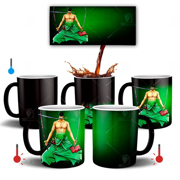 Caneca Mágica Anime One Piece Roronoa Zoro