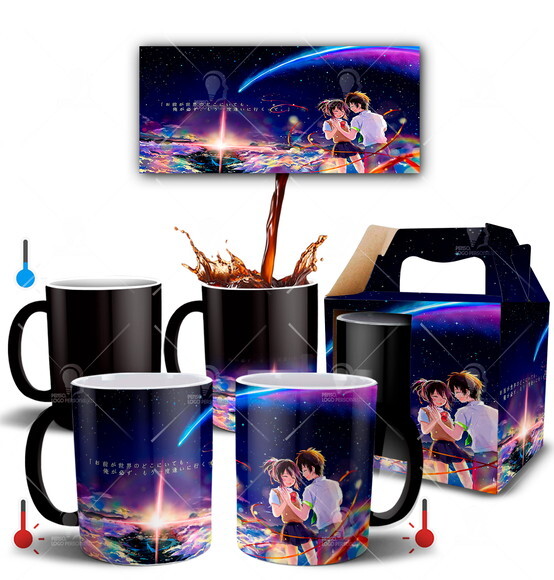 Caneca Mágica Anime Your Name + Caixinha - Mod 003