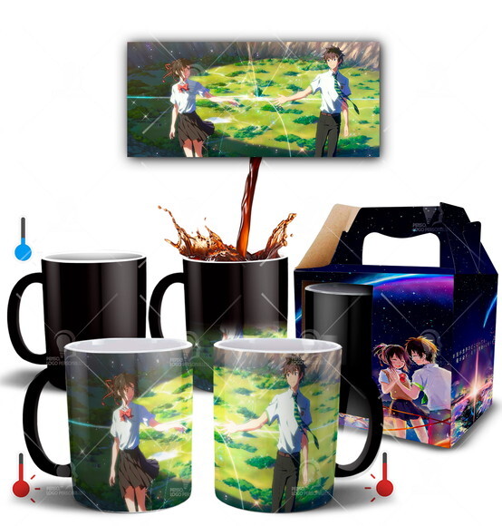 Caneca Mágica Anime Your Name + Caixinha - Mod 004