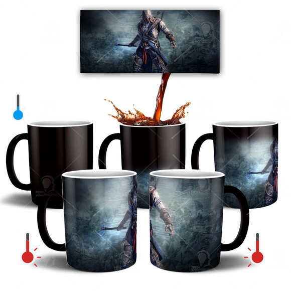 Caneca Mágica Assassin's Creed Game + Caixinha
