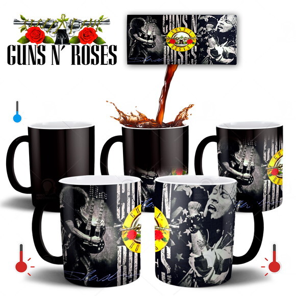 Caneca Mágica Banda Rock Guns N Roses