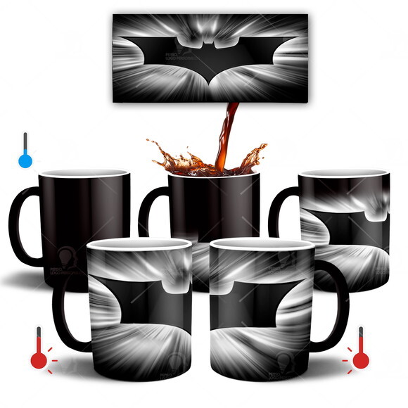 Caneca Mágica Batman Simbolo + Caixinha - Mod 007