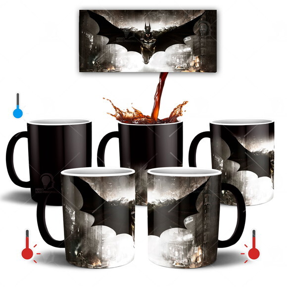 Caneca Mágica Batman Simbolo + Caixinha - Mod 002