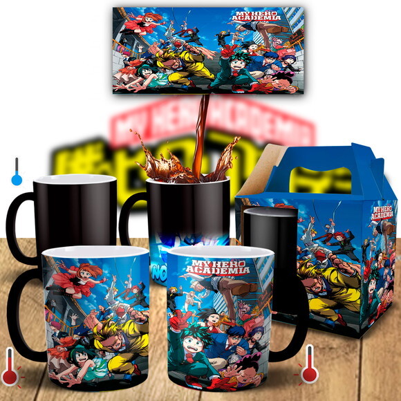 Caneca Mágica Boku no Hero Academia + Caixinha