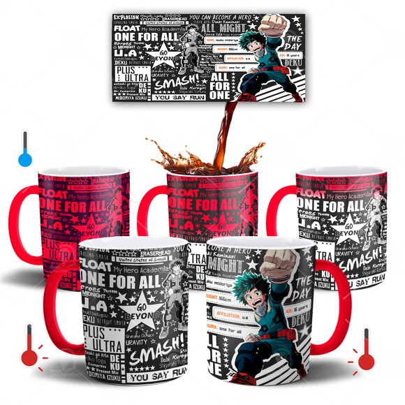 Caneca Mágica Boku No Hero Midoriya Deku