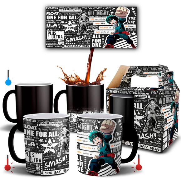 Caneca Mágica Boku No Hero Midoriya Izuku All For One