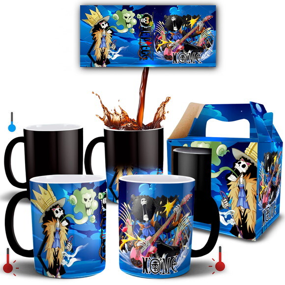Caneca Mágica Brook One Piece com Nome