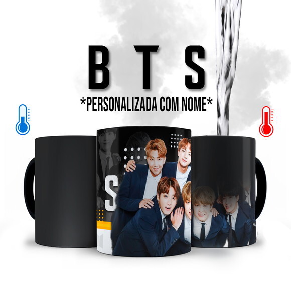 Caneca Mágica Bts Banda K-pop Personalizado com Nome