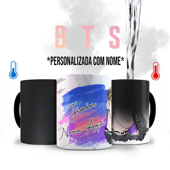 Caneca Mágica BTS Jimin Personalizada com Nome